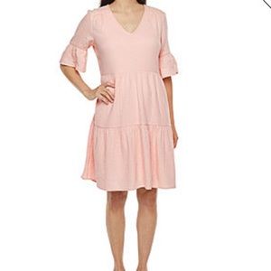Nwt pink layered tier baby doll dress